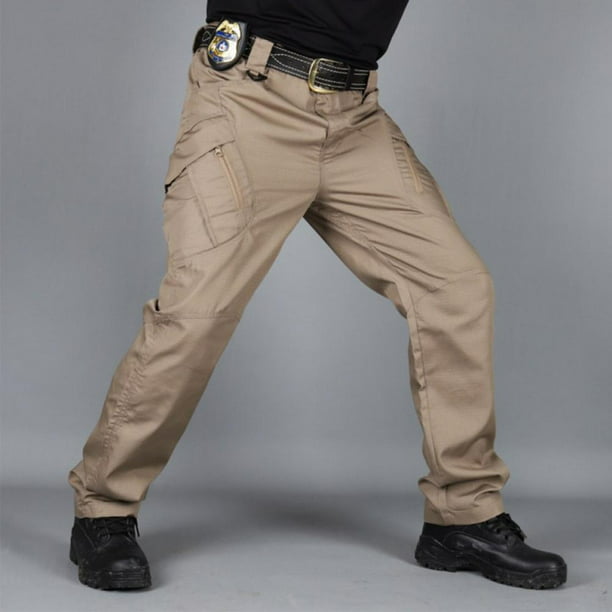 Mens Cargo Pants Cotton Stretch Ripstop Outdoor Casual Hiking Tactical Military Work Pants with Pockets